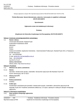 zmiana z dn. 13.02.2017 r. - Dział Zamówień Publicznych