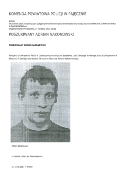 Generuj PDF - Komenda Powiatowa Policji w Pajęcznie