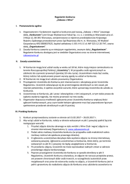 Regulamin - Konkurs - Zabawa z Winx na CzasDzieci.pl