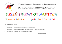 dzień drzwi otwartych - edukacja