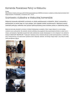 Generuj PDF - Komenda Powiatowa Policji w Kłobucku