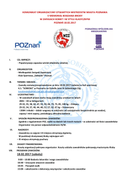 Komunikat Organizacyjny