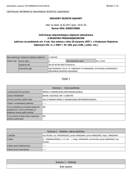 wyciąg z KRS