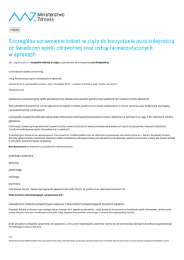 Szczeg&oacute;lne uprawnienia kobiet w ciąży do korzystania poza