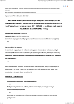 Ogłoszenie o zamówieniu - BIP Urzędu Miasta Włocławek