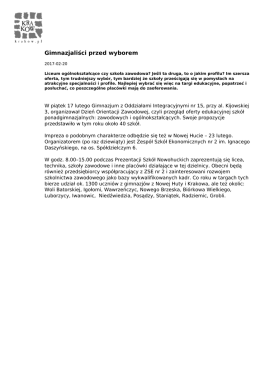 Gimnazjaliści przed wyborem