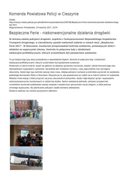 Generuj PDF - Komenda Powiatowa Policji w Cieszynie