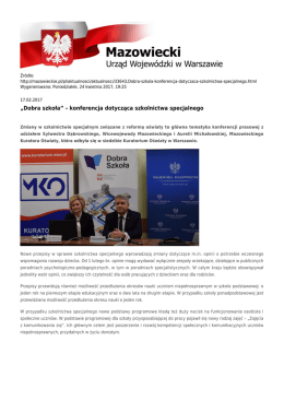 &bdquo;Dobra szkoła&rdquo; &ndash; konferencja dotycząca szkolnictwa specjalnego