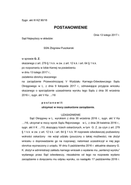 III KZ 90-16 - Sąd Najwyższy