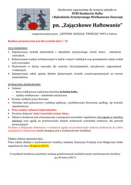 pn. „Zajączkowe Haftowanie”