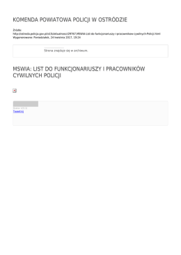 list do funkcjonariuszy i pracowników cywilnych policji