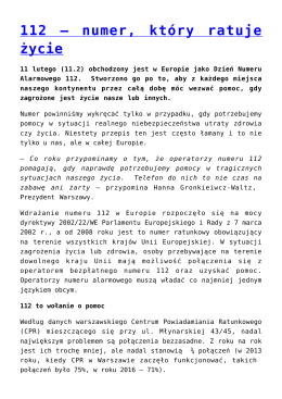 112 – numer, który ratuje życie,Grzegorz Nawrocki