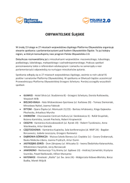 Obywatelskie - informacja prasowa