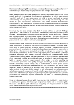 Zalacznik do uchwaly nr 4_ Opinia Zarzadu 15 03 2017