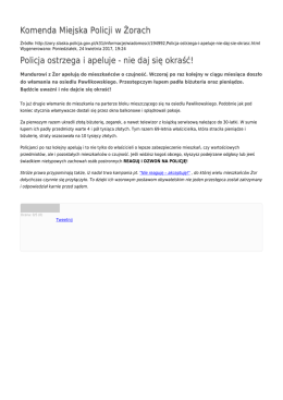 Generuj PDF - Komenda Miejska Policji w Żorach