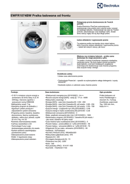 EWFR1074BW Pralka ładowana od frontu
