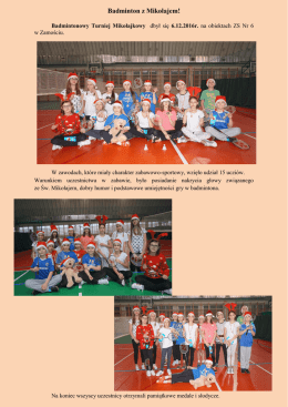 Badminton z Mikołajem!