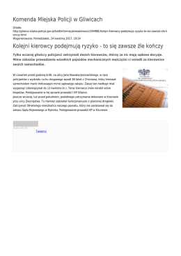 Generuj PDF - Komenda Miejska Policji w Gliwicach