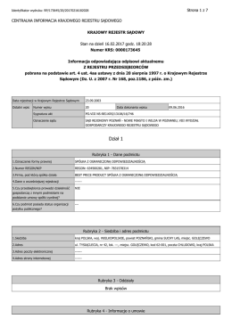 wyciąg z KRS