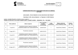 Harmonogram - LGD Korona Sądecka
