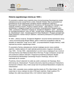 Historia zagrabionego mienia po 1945 r.