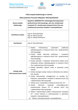 Zespół ds. SMARTER CITY…
