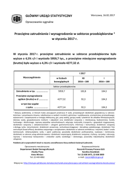 Przeciętne zatrudnienie i wynagrodzenie w sektorze