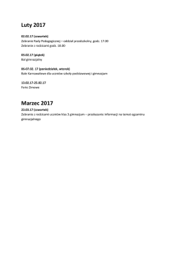 Luty 2017 Marzec 2017
