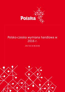 Polsko-czeska wymiana handlowa w 2016 r.