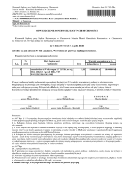 Sprawa KM 4886/16 - Komornik Sądowy w Chrzanowie Marcin Musiał