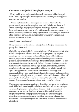 Czytanie – rozwijanie