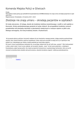 Generuj PDF - Komenda Miejska Policji w Gliwicach