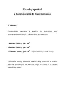 wizytacja kanoniczna w parafii