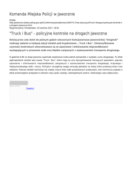 Generuj PDF - Komenda Miejska Policji w Jaworznie