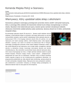 Generuj PDF - Komenda Miejska Policji w Sosnowcu