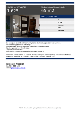 Wydruk oferty PDF - P&Oacute;ŁNOC Nieruchomości
