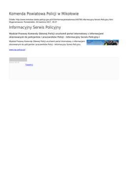 Generuj PDF - Komenda Powiatowa Policji w Mikołowie