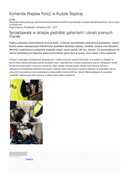 Generuj PDF - Komenda Miejska Policji w Rudzie Śląskiej