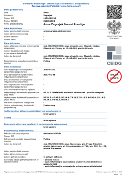 wyciąg z CEIDG