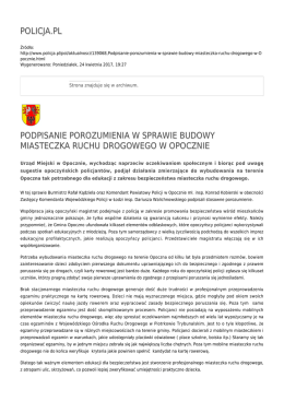policja.pl podpisanie porozumienia w sprawie budowy miasteczka
