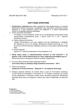 zapytanie ofertowe - BIP MEN - Ministerstwo Edukacji Narodowej