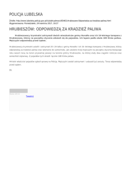 policja lubelska hrubieszów: odpowiedzą za kradzież paliwa