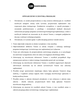 Oświadczenie - Dawid Bukiel