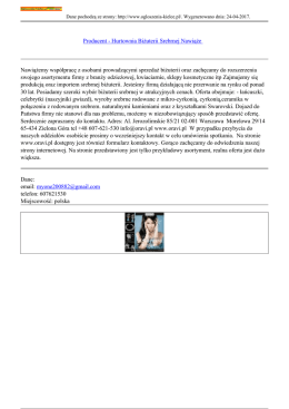 Producent - Hurtownia Biżuterii Srebrnej Nawiąże