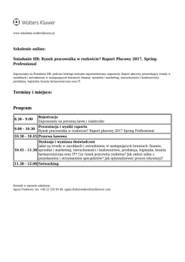 Pobierz PDF - Szkolenia Wolters Kluwer