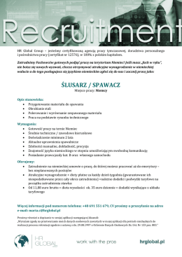 ślusarz / spawacz