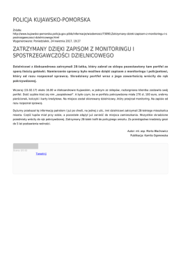 policja kujawsko-pomorska zatrzymany dzięki zapisom z