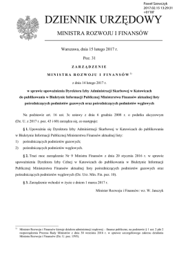 Dz. Urz. Min. Roz. i Fin. z dnia 15 lutego 2017 r.