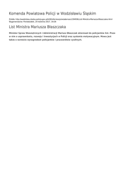 Generuj PDF - Komenda Powiatowa Policji w Wodzisławiu Śląskim
