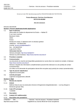 France-Besan&ccedil;on: Services d`architecture